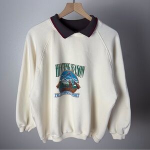 Vintage Hunting Season Northwest Territory Collared Sweatshirt Fits Boxy Large